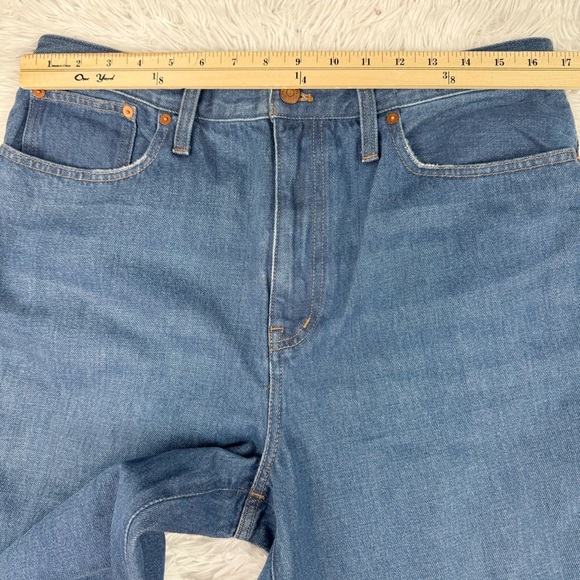 Madewell Baggy Straight Jeans in Dark Worn Indigo Wash high waisted relaxed fit - Picture 8 of 13
